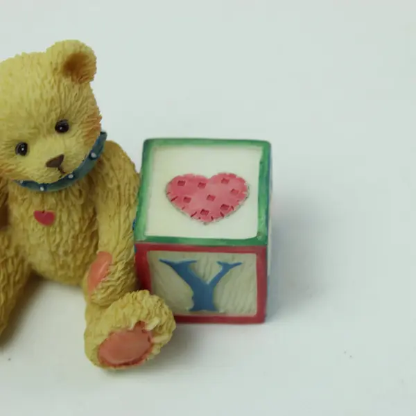 Enesco Cherished Teddies Bear With ABC Y Block Figurine 158488Y