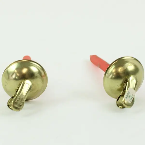 Vintage Italian Red Christmas Tree Ornament Candle Clip Pair Taper Candles Italy