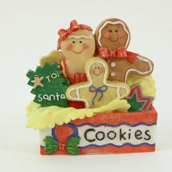 Gingerbread Family Christmas Figurine Holiday Decor Resin 4 Inch