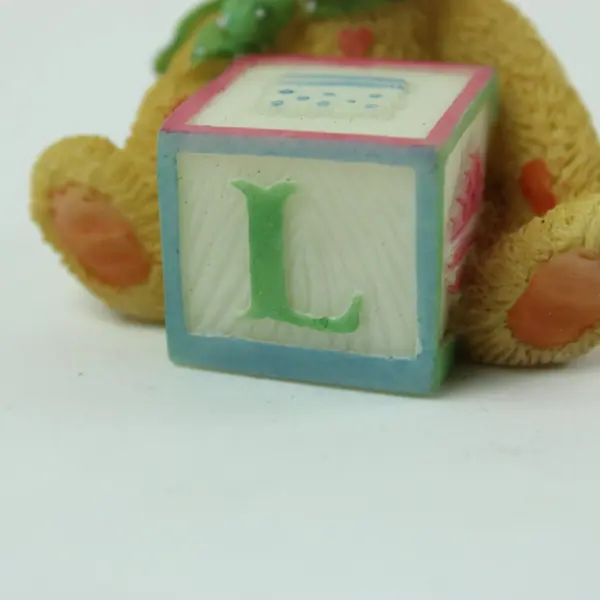 Cherished Teddies Bear With ABC L Block 158488L Enesco 1995 Figurine
