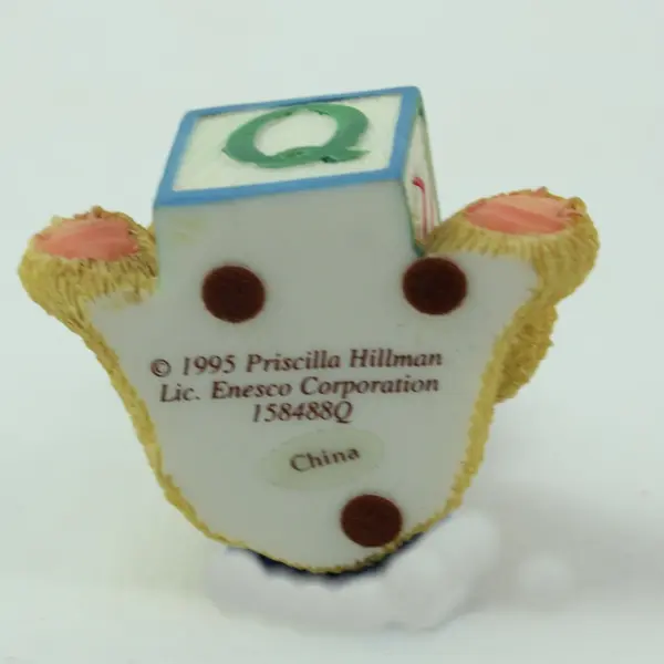 Cherished Teddies Enesco Bear ABC Q Block Figurine 1995 158488Q With Box