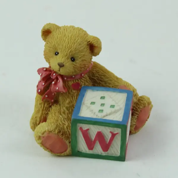 Cherished Teddies Enesco 158488W Bear With ABC W Block Figurine 1995