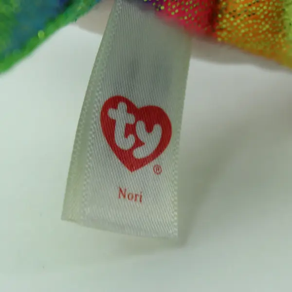 TY Beanie Boos Nori the Narwhal Rainbow Glitter Plush With Tag