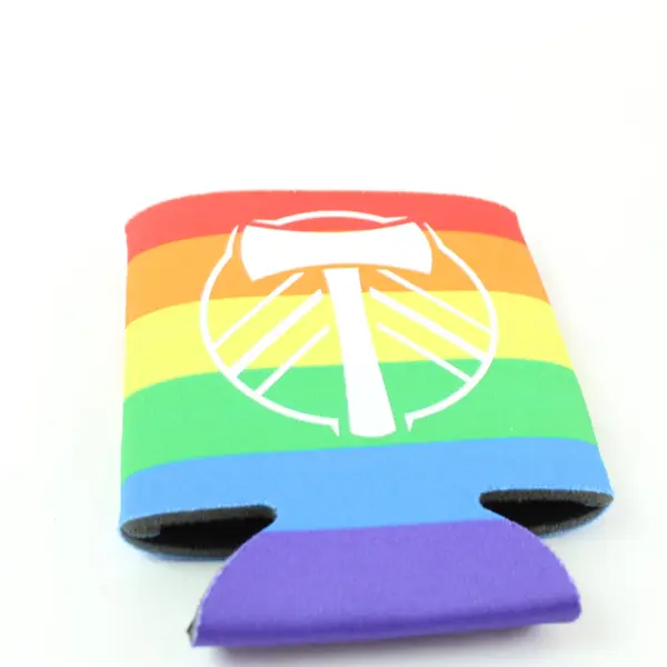 Portland Timbers PTFC Authentics Pride Rainbow Can Cooler Drink Holder
