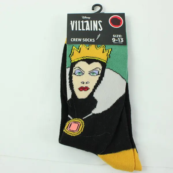 Disney Villains Evil Queen Snow White Crew Socks Size 9-13 NWT