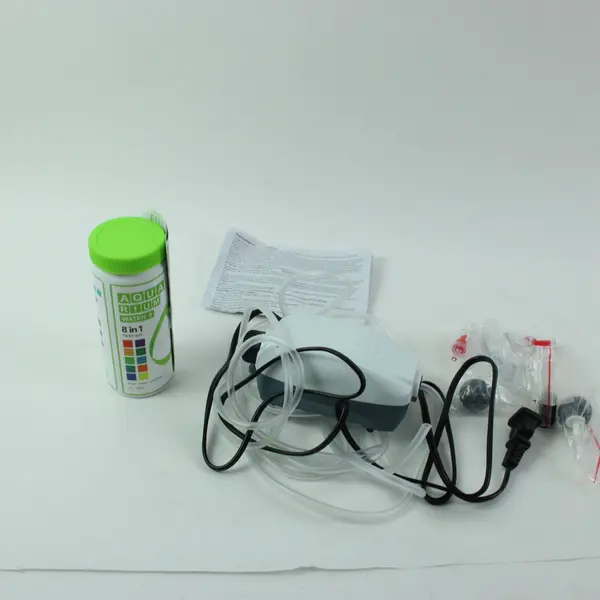 Lot of 2 Aquarium Air Pump Model 204 & Water Test Strips