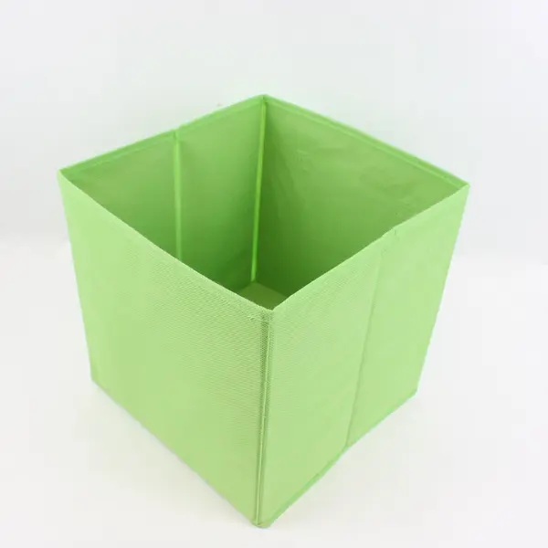 Lime Green Collapsible Fabric Storage Cube Organizer 10.75"