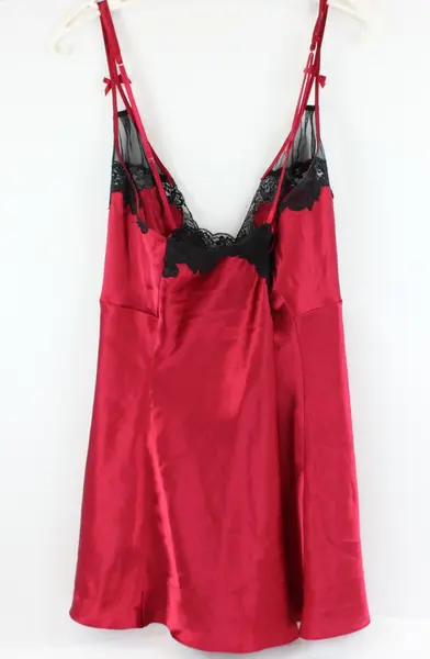 Frederick's of Hollywood Red Satin Lace Slip Dress Women's 1X