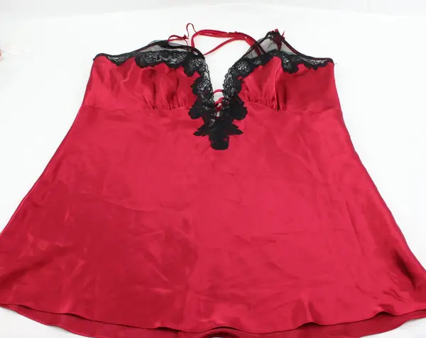 Frederick's of Hollywood Red Satin Lace Slip Dress Women's 1X