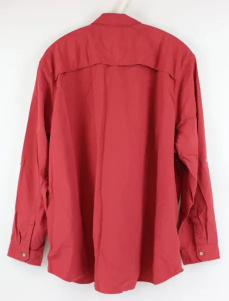 Eddie Bauer Travex Women's 2XL Red Long Sleeve Utility Shirt