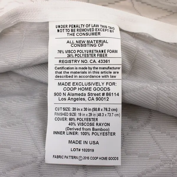 Coop Home Goods Cool Side Pillowcase Set of 2 Queen White