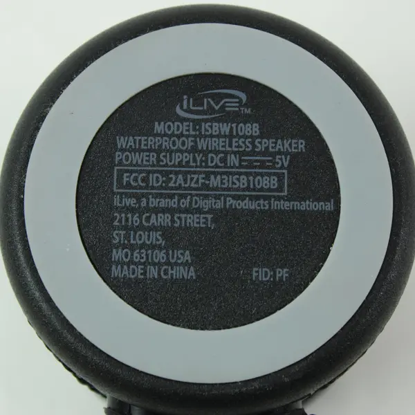 iLive ISBW108B Waterproof Fabric Bluetooth Wireless Portable Speaker