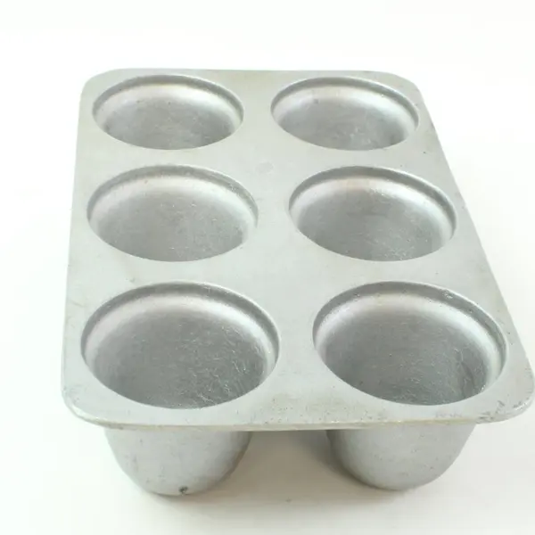 Vintage Aluminum 6-Cup Popover Muffin Cupcake Baking Pan