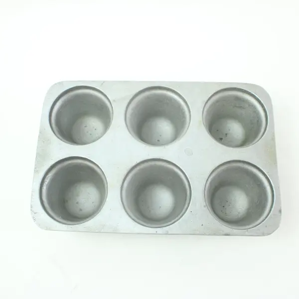 Vintage Aluminum 6-Cup Popover Muffin Cupcake Baking Pan