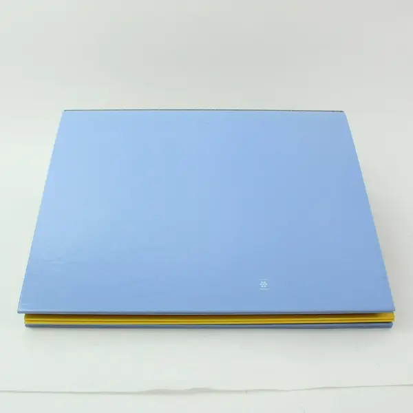 Lot of 3 3-Ring Binders 2 Light Blue 1 Yellow