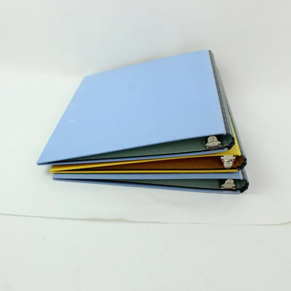 Lot of 3 3-Ring Binders 2 Light Blue 1 Yellow
