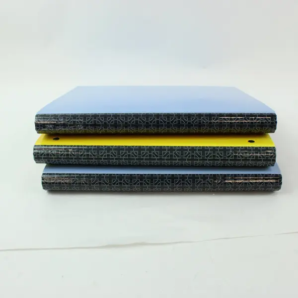 Lot of 3 3-Ring Binders 2 Light Blue 1 Yellow