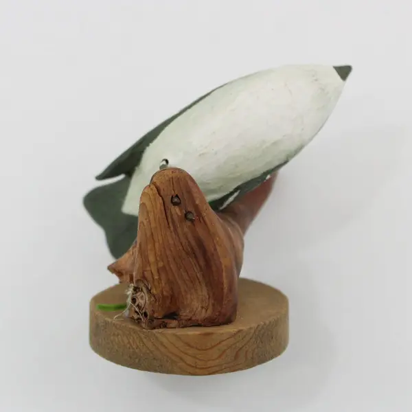Hand-Carved Hand-Painted Golden-Crowned Kinglet Bird Figurine