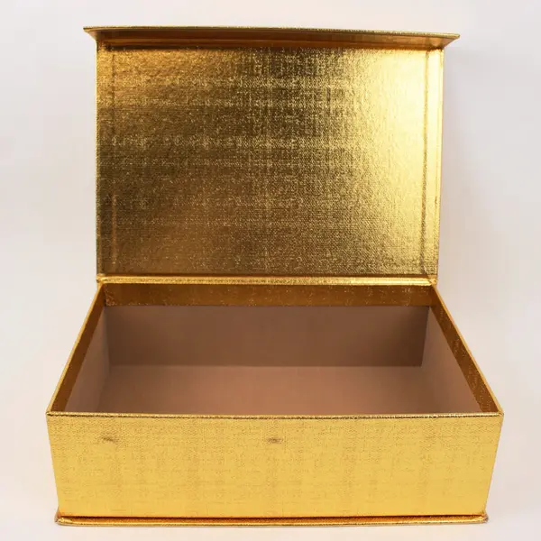 Habitat Gold Textured Hinged Lid Storage Box Organizer