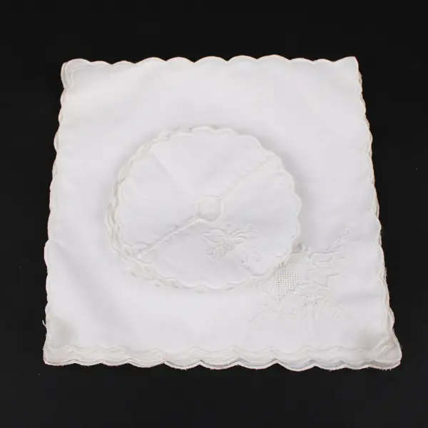 Lot of 12 White Napkins: 6 Linen, 6 Coaster-Style