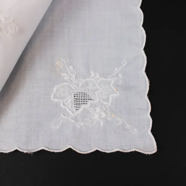 Lot of 12 White Napkins: 6 Linen, 6 Coaster-Style