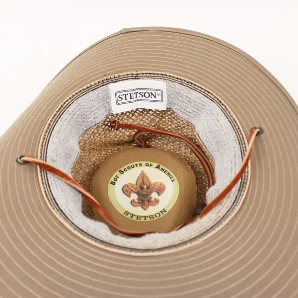 Stetson Boy Scouts of America Mesh Safari Hat Wide Brim Chin Cord