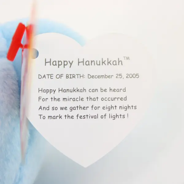 Ty Beanie Baby Happy Hanukkah Bear Menorah Plush Original Tag