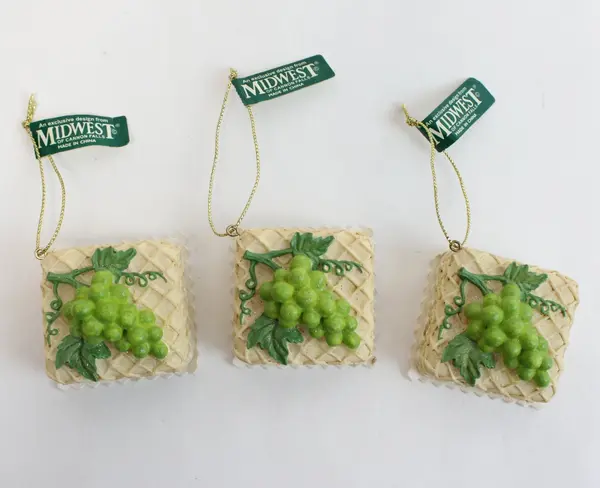 Midwest of Cannon Falls Grape Cluster Ornaments Set of 3