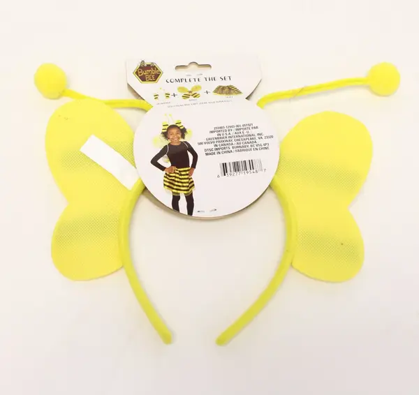 Bumble Bee Children's Headband Costume Antennae Wings Yellow Age 3+