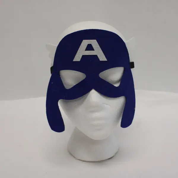 Lot of 2 Mardi Gras Masks Glitter & Blue Felt Superhero Party Costume