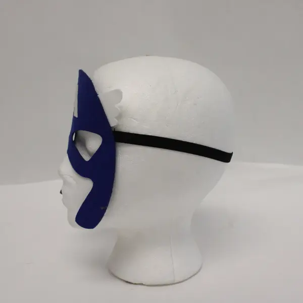 Lot of 2 Mardi Gras Masks Glitter & Blue Felt Superhero Party Costume