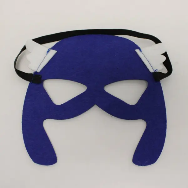 Lot of 2 Mardi Gras Masks Glitter & Blue Felt Superhero Party Costume