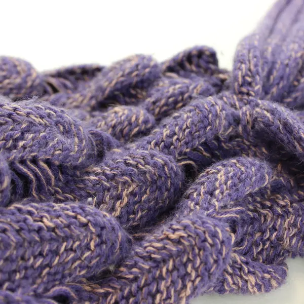 Purple Mermaid Tail Blanket Cozy Knit Textured Scale Pattern Throw