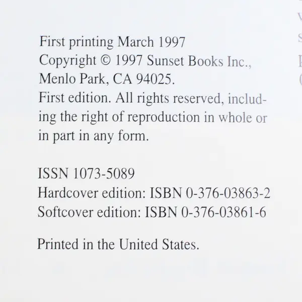 Sunset Magazine's Sunset Western Garden Annual 1997 Edition Paperback