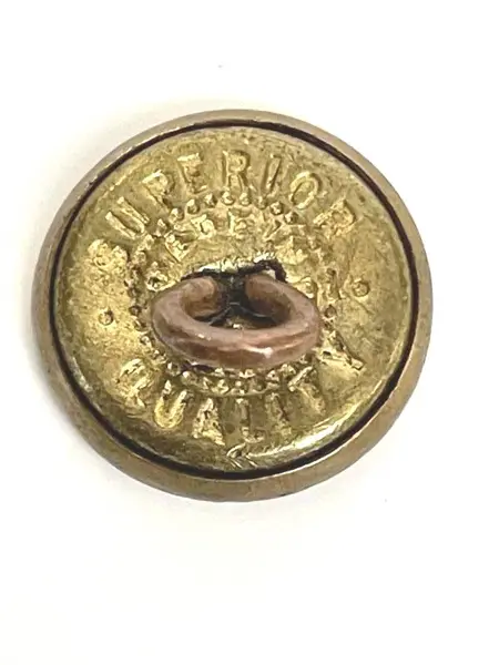 Vintage Round Superior Quality Brass Blazer Button Made In England Lion Crest