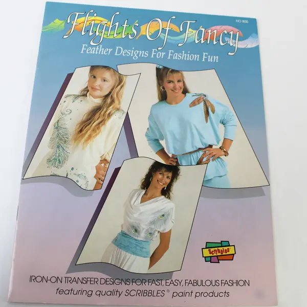Flights Of Fancy Feather Iron-On Transfer Designs for Fashion Projects HO800