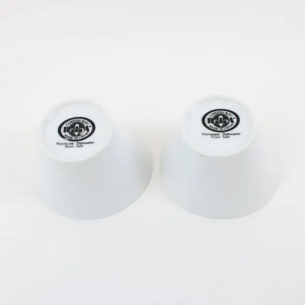 BIA Cordon Bleu White Porcelain Tea Cups Set of 2
