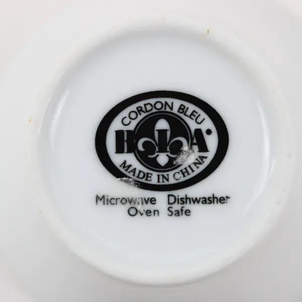 BIA Cordon Bleu White Porcelain Tea Cups Set of 2