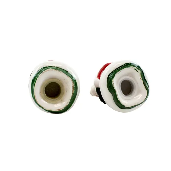 Ceramic Santa & Mrs. Claus Salt and Pepper Shakers Set Christmas Decor