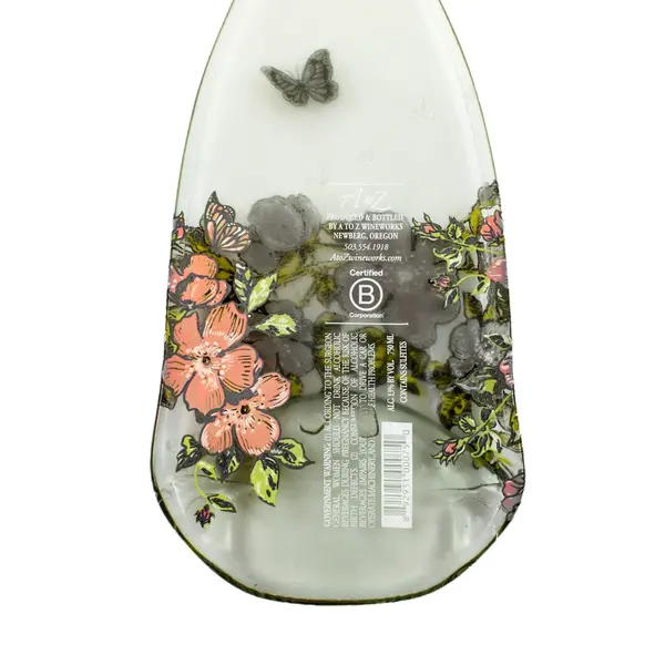 A to Z Hand-Painted Glass Bottle Floral Butterfly Home Décor