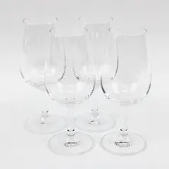 Chateau de Pommard Set of 4 Clear Stemmed Wine Glasses