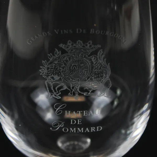 Chateau de Pommard Set of 4 Clear Stemmed Wine Glasses