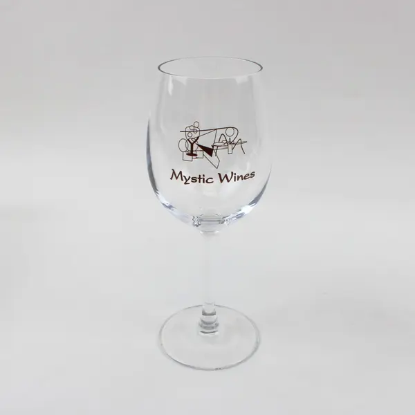 Pair of Mystic Wines Stemmed Wine Glasses Clear Glass Set of 2