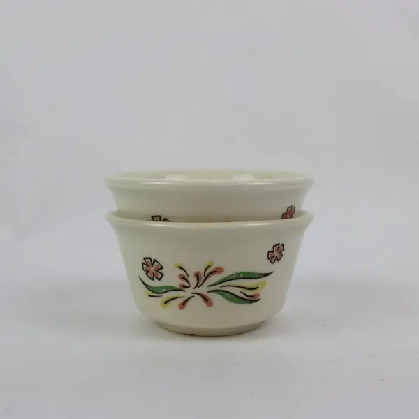 Taylor Smith & Taylor TS Custard Cups Set of 2 Floral Pattern