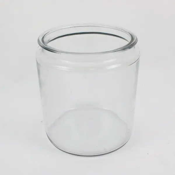 Clear Glass Storage Jar Canister Wide Mouth No Lid Used