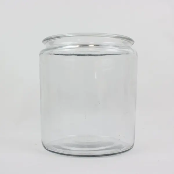 Clear Glass Storage Jar Canister Wide Mouth No Lid Used