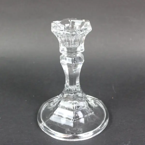 Clear Glass Candlestick Candle Holder