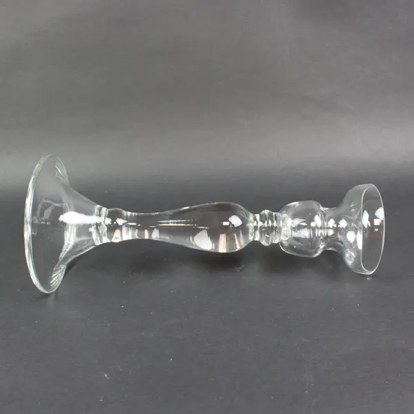 Clear Glass Candlestick Holder Pedestal Traditional