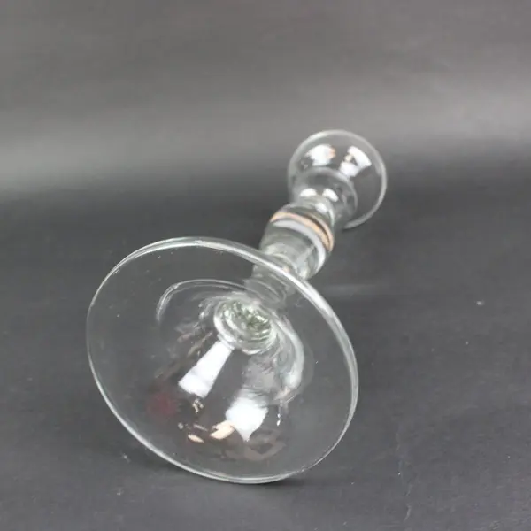 Clear Glass Candlestick Holder Pedestal Traditional
