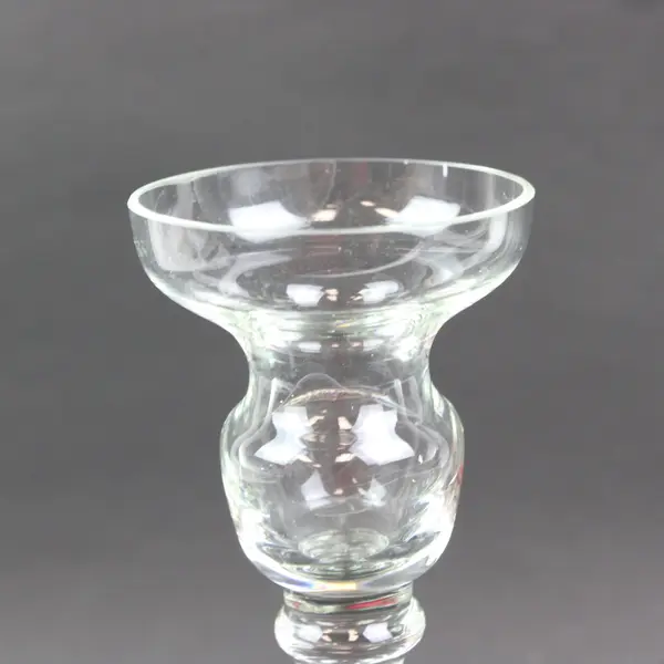 Clear Glass Candlestick Holder Pedestal Traditional